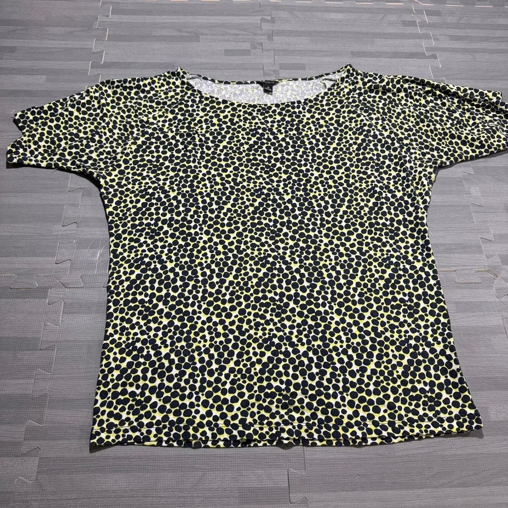 Ann Taylor Polka Dot Dolman Short Sleeve Top